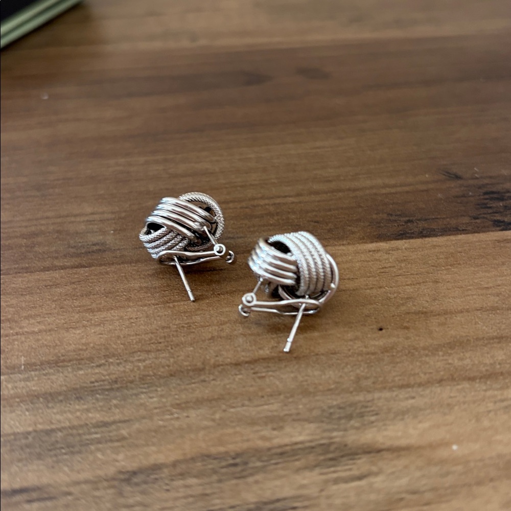 Ross-Simons Italian Sterling Silver "Love Knot" Earrings - NEW - Picture 4 of 5